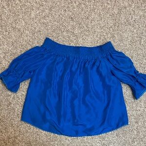 Women’s Off-Shoulder Blouse - Bold Royal Blue